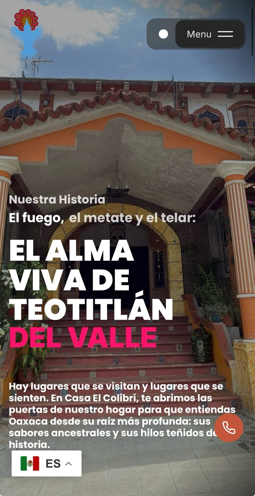 Sitio Web de Reservas para Casa del Colibrí