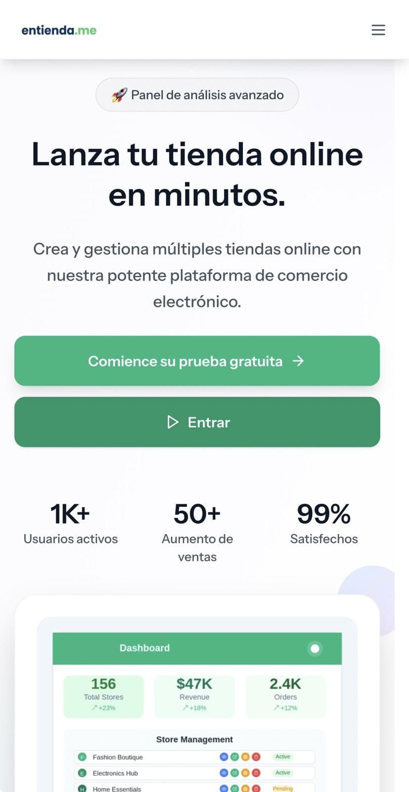 Plataforma de Tiendas Virtuales En Tienda Me